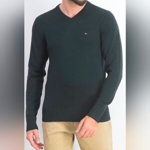 Tommy Hilfiger V-Neck Pima Cotton Business Casual Sweater Size XL - Excellent